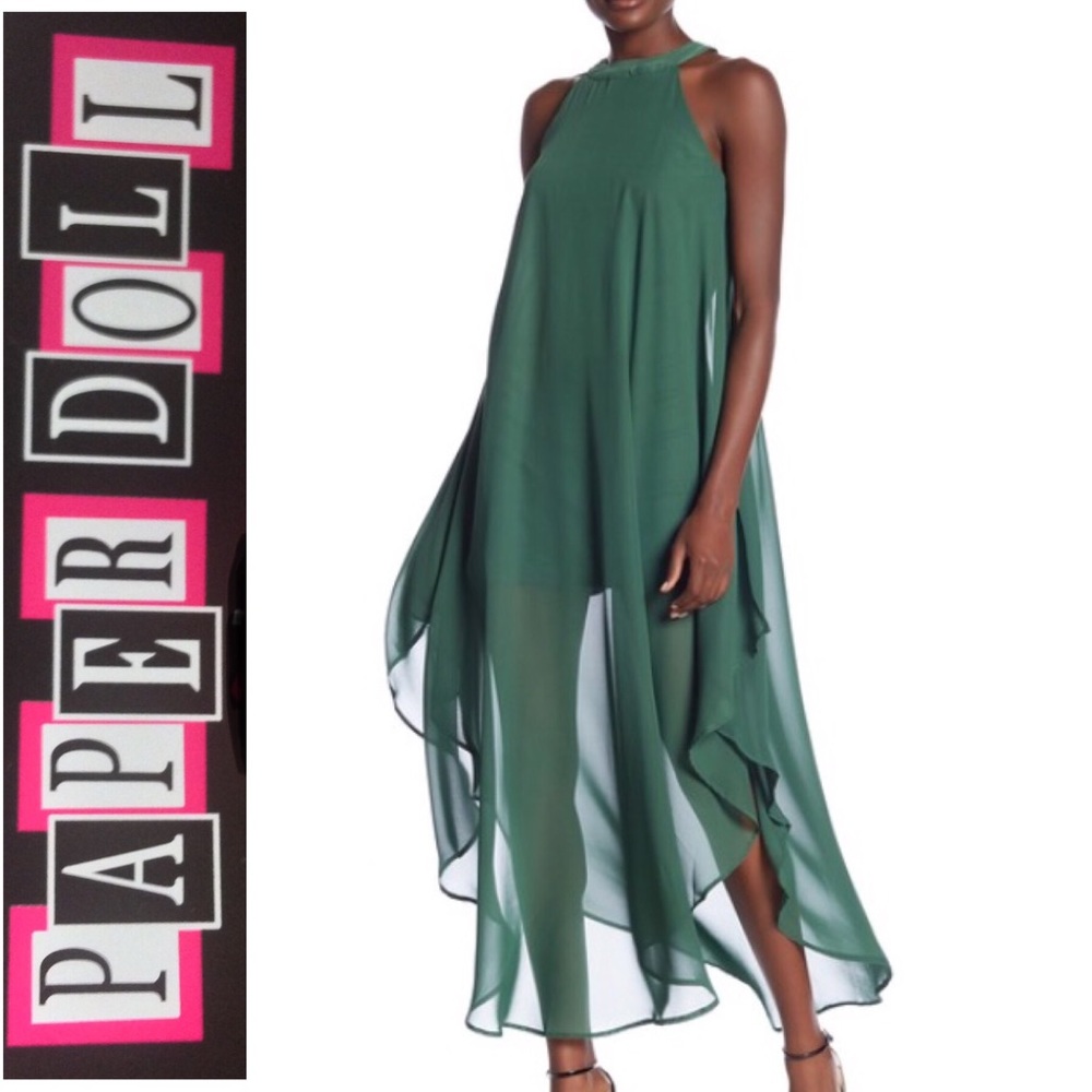 NWT✨Paper Doll✨Simple Chic Halter Dress Size L!